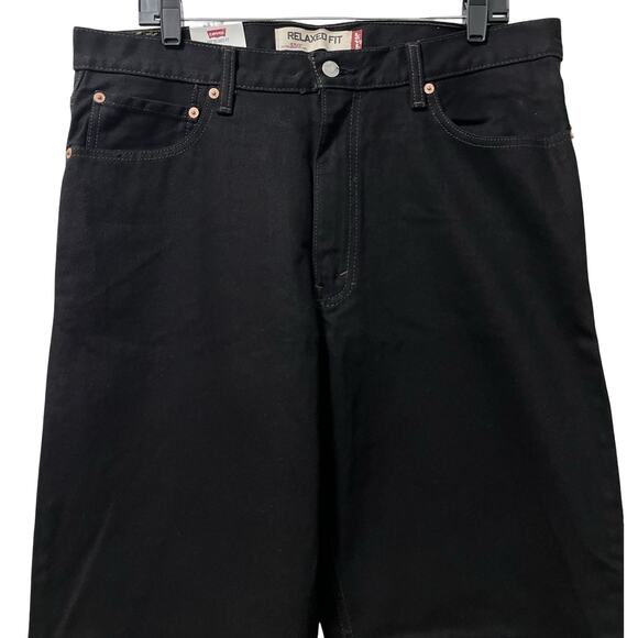 VTG Levi’s Mens 505 Relaxed Fit Tapered Jeans Size 36x32 Black Denim Classic NEW - Picture 3 of 7